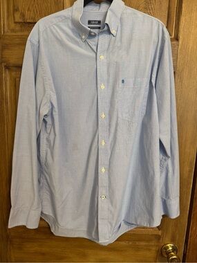 Izod Light Blue Long-Sleeve Button-Down Shirt